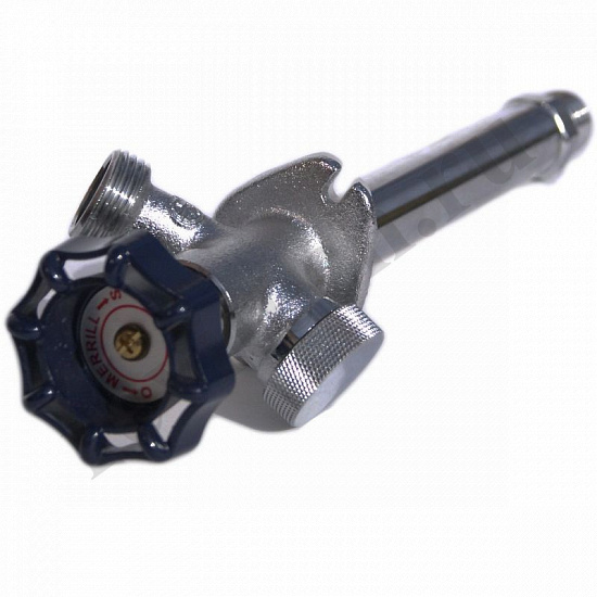 Вентиль незамерзающий резьб. 1/2" - 3/4", PN6, Merrill MA, латунь, барашек, толщина стены 350мм (артикул MADBSP14AR~)