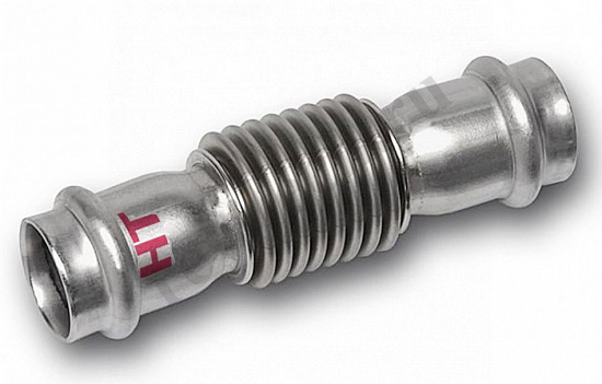Компенсатор осевой под пресс DN108, PN16, Sanha NiroSan Industry 18872L, сталь нержавеющая (артикул 618872L108)